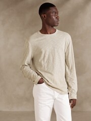 Banana Republic Beige Soft Wash Long Sleeve T-Shirt - Image 1 of 1