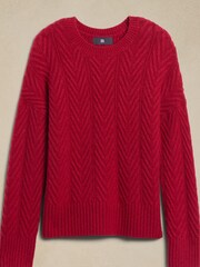 Banana Republic Red Nadia Cable Jumper - Image 2 of 2