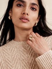 Banana Republic Camel Nadia Cable Jumper - Image 3 of 4