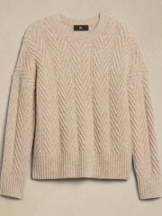 Banana Republic Camel Nadia Cable Jumper - Image 4 of 4