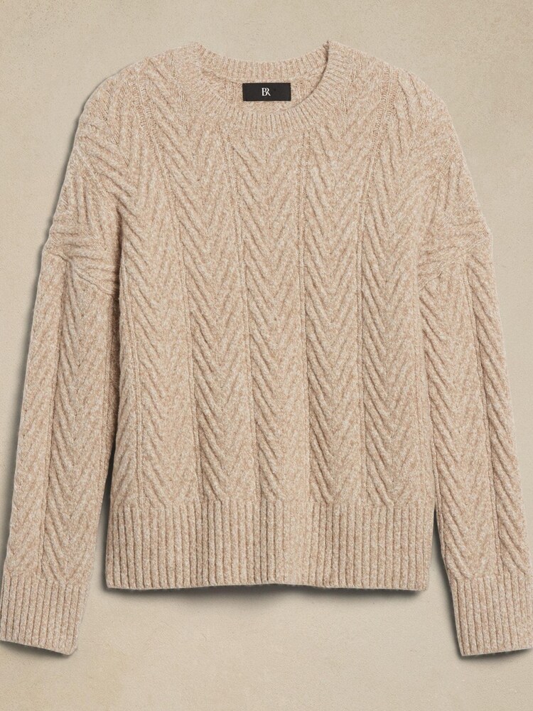 Banana Republic Camel Nadia Cable Jumper - Image 4 of 4