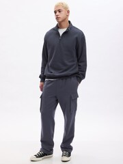Gap Blue Heavyweight Cargo Sweat Trousers - Image 1 of 4