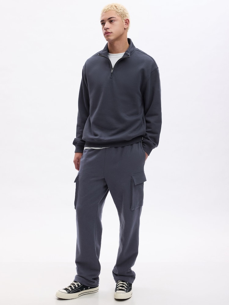 Gap Blue Heavyweight Cargo Sweat Trousers - Image 1 of 4
