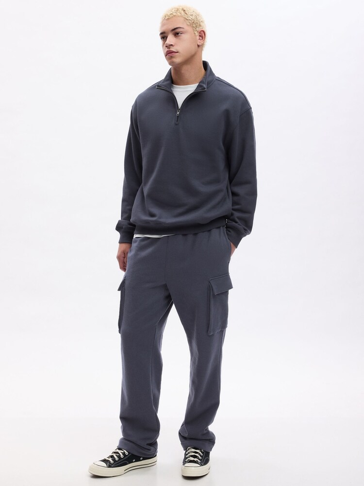 Gap Blue Heavyweight Cargo Sweat Trousers - Image 1 of 4 Gap Blue Heavyweight Cargo Sweat Trousers - Image 1 of 4