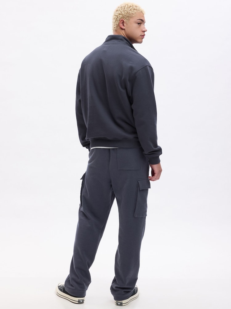 Gap Blue Heavyweight Cargo Sweat Trousers - Image 2 of 4 Gap Blue Heavyweight Cargo Sweat Trousers - Image 2 of 4