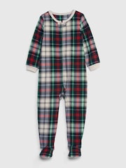 Gap Kleinkinder karierter Schlafanzug mit Füßen - Bild 1 von 1