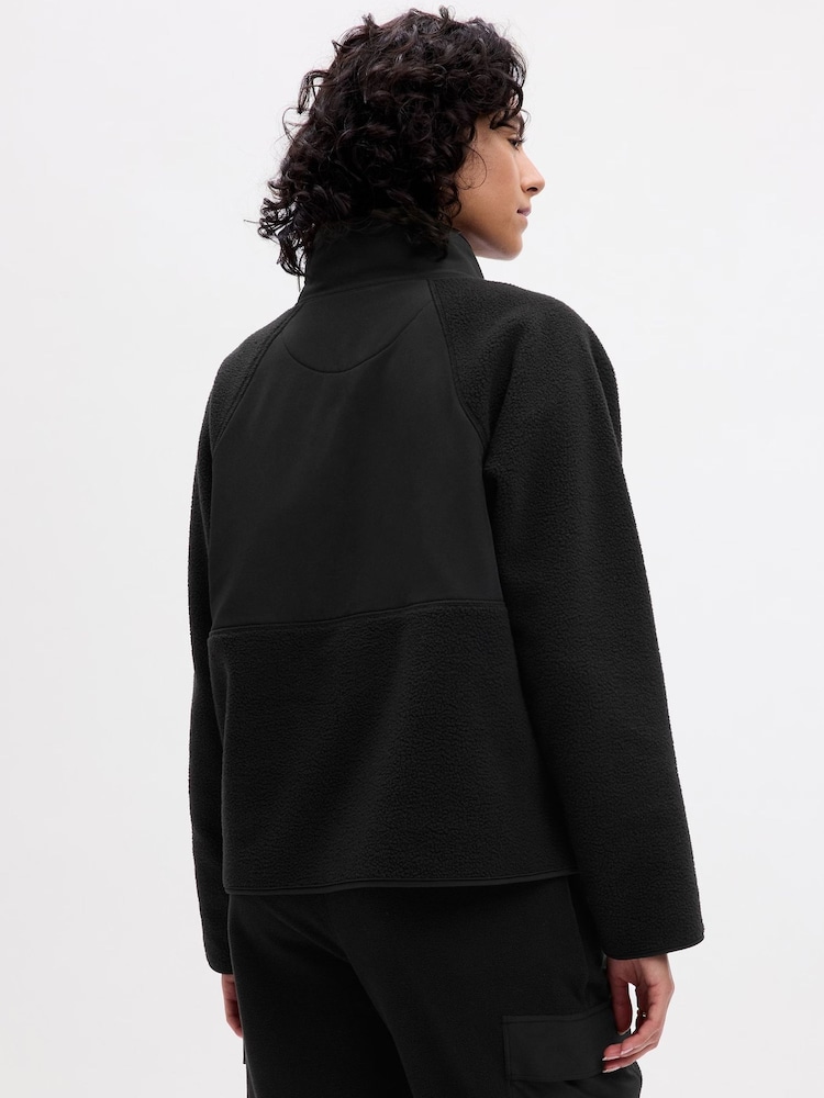 Gap Black Arctic Fleece Slim Fit Jacket - Image 2 of 4