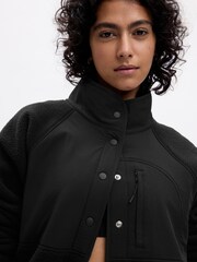Gap Black Arctic Fleece Slim Fit Jacket - Image 3 of 4