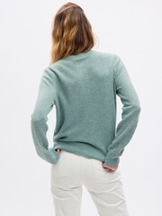 Gap Sage Green CashSoft Cotton Mix Crew Neck Jumper - Image 2 of 2