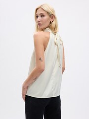 Gap White Satin Halter Neck Top - Image 2 of 2