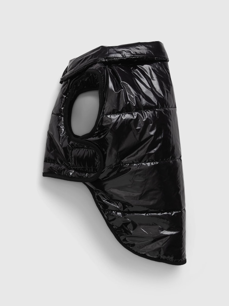 Gap Black Pet Metallic Puffer Vest - Image 1 of 1