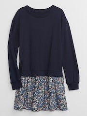 Blau - Gap Sweatshirt Crew Neck Long Sleeve Dress (4-13yrs) - Bild 1 von 1