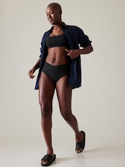 Athleta Black High Waist Crossover Bikini Bottoms - Image 3 of 5
