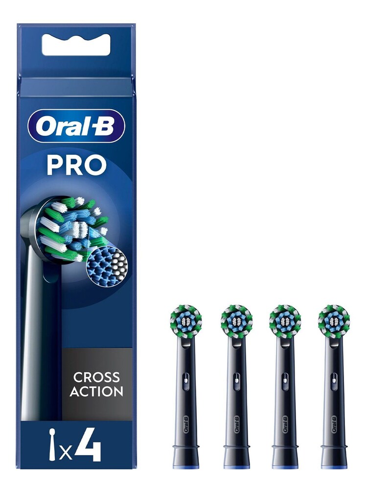 Oral-B Pro Cross Action Black Toothbrush Heads, 4 Counts - Image 1 of 1
