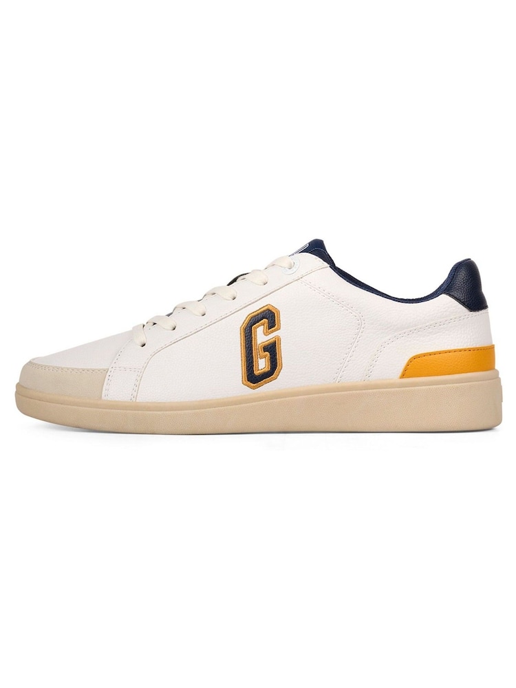 Gap White, Yellow and Navy Seattle Low Top G Trainers - Image 2 of 6