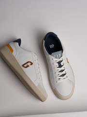 Gap White, Yellow and Navy Seattle Low Top G Trainers - Image 6 of 6