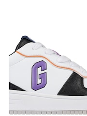 Gap White, Purple and Black Boston Low Top Trainers - Image 5 of 8