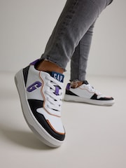 Gap White, Purple and Black Boston Low Top Trainers - Image 6 of 8