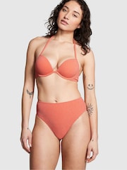 Victoria's Secret PINK Deep Coral Orange High Waisted Bikini Bottom - Image 1 of 4