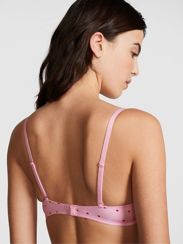 Victoria's Secret PINK Pink Bubble Heart Script Push Up Bra - Image 2 of 3
