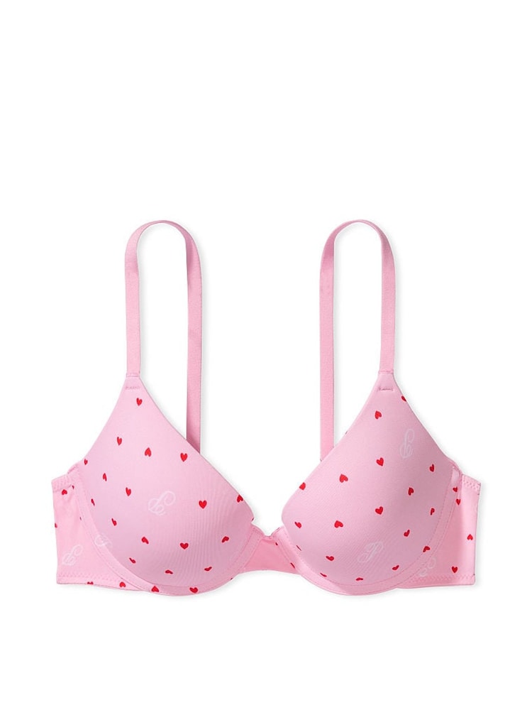 Victoria's Secret PINK Pink Bubble Heart Script Push Up Bra - Image 3 of 3