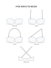 Victoria's Secret PINK White Logo Strapless Multiway Push Up Bra - Image 4 of 4