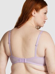 Victoria's Secret PINK Pastel Lilac Purple Heart Embroidery Balcony Lace Bra - Image 2 of 4
