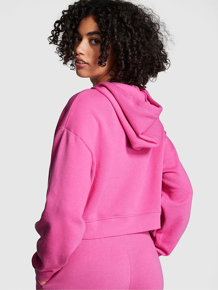 Victoria's Secret PINK Sizzling Strawberry Pink Cropped Hoodie - Image 2 of 3