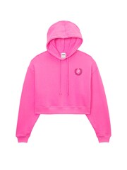 Victoria's Secret PINK Sizzling Strawberry Pink Cropped Hoodie - Image 3 of 3
