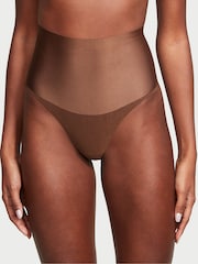 Victoria's Secret Ganache Nude Thong Smoothing Shimmer Shaping Knickers - Image 1 of 5