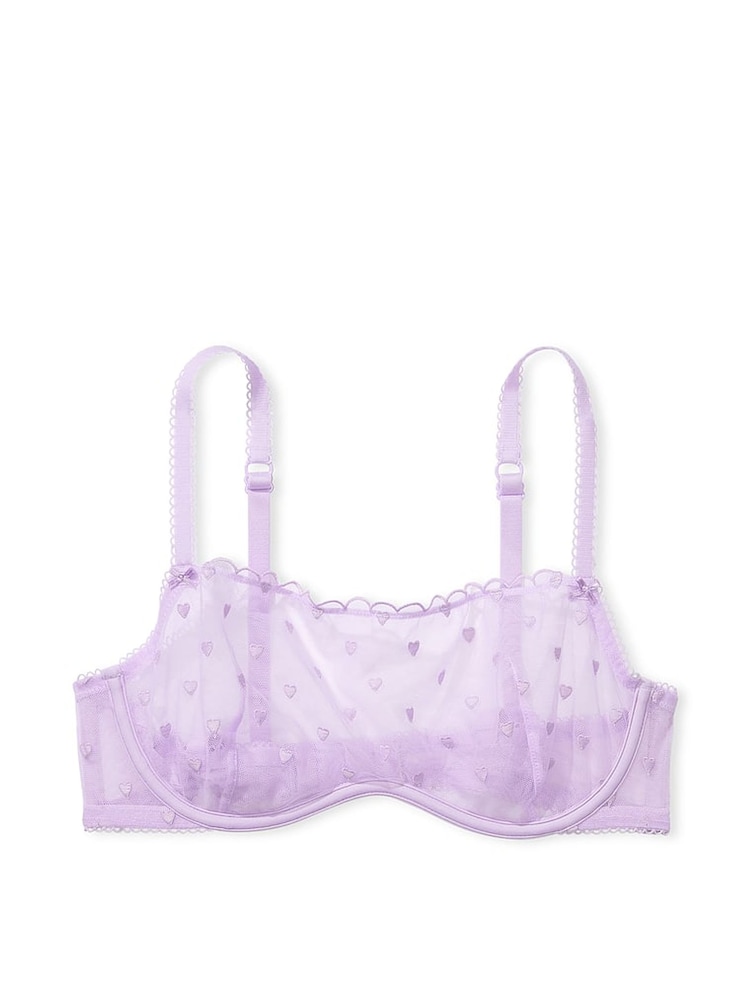 Buy Victoria's Secret PINK Pastel Lilac Purple Heart Embroidery