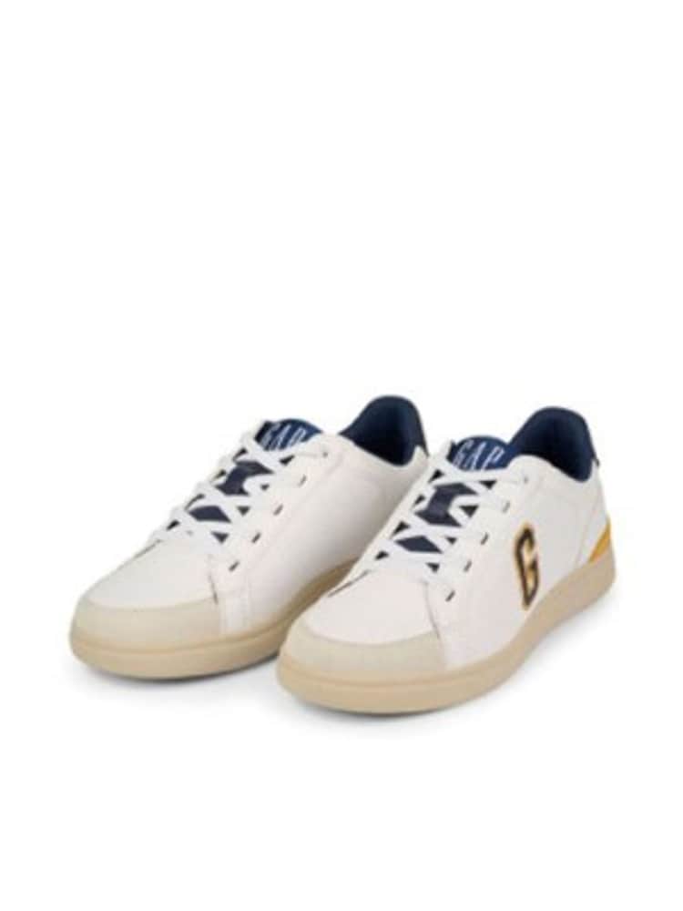 Gap White, Yellow and Navy Seattle Kids Low Top G Trainers - Image 2 of 7