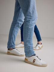 Gap White, Yellow and Navy Seattle Kids Low Top G Trainers - Image 6 of 7