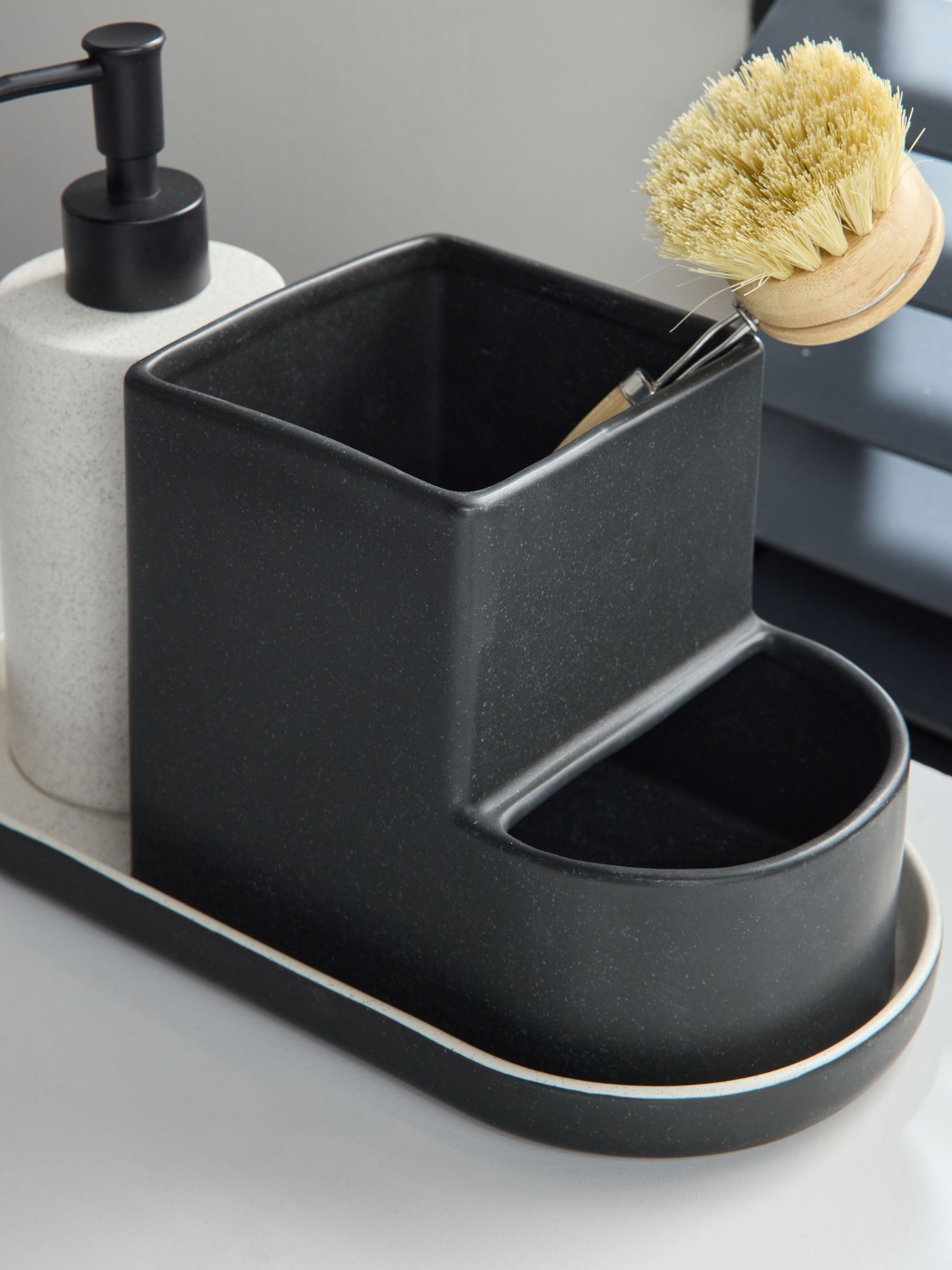 Buy Black/Grey Otis Ceramic Sink Caddy from the Next UK online shop