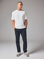 Black Slim Fit Zip Detail Stretch Trousers - Image 2 of 11