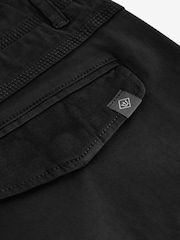 Black Slim Fit Zip Detail Stretch Trousers - Image 8 of 11