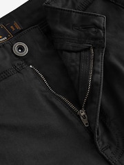 Black Slim Fit Zip Detail Stretch Trousers - Image 9 of 11