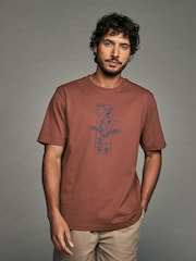 أزرق/أحمر/بيج فاتح - Graphic 100% Cotton T-Shirts 3 Pack - صورة 3 من 12