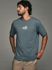 أزرق/أحمر/بيج فاتح - Graphic 100% Cotton T-Shirts 3 Pack - صورة 4 من 12