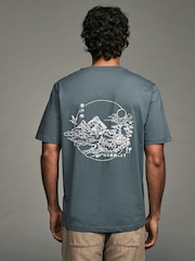 أزرق/أحمر/بيج فاتح - Graphic 100% Cotton T-Shirts 3 Pack - صورة 5 من 12