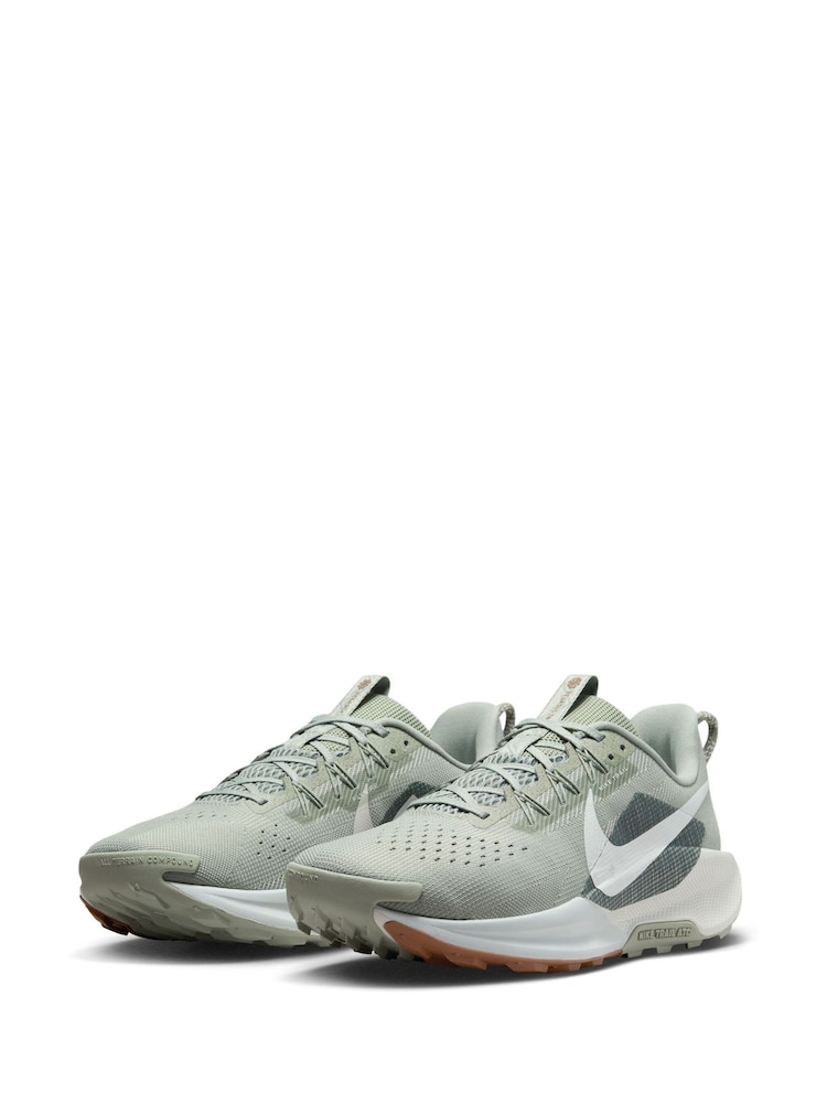 Nike Aqua Blue Reactx Pegasus Trail 5 Running Trainers - Image 5 of 11