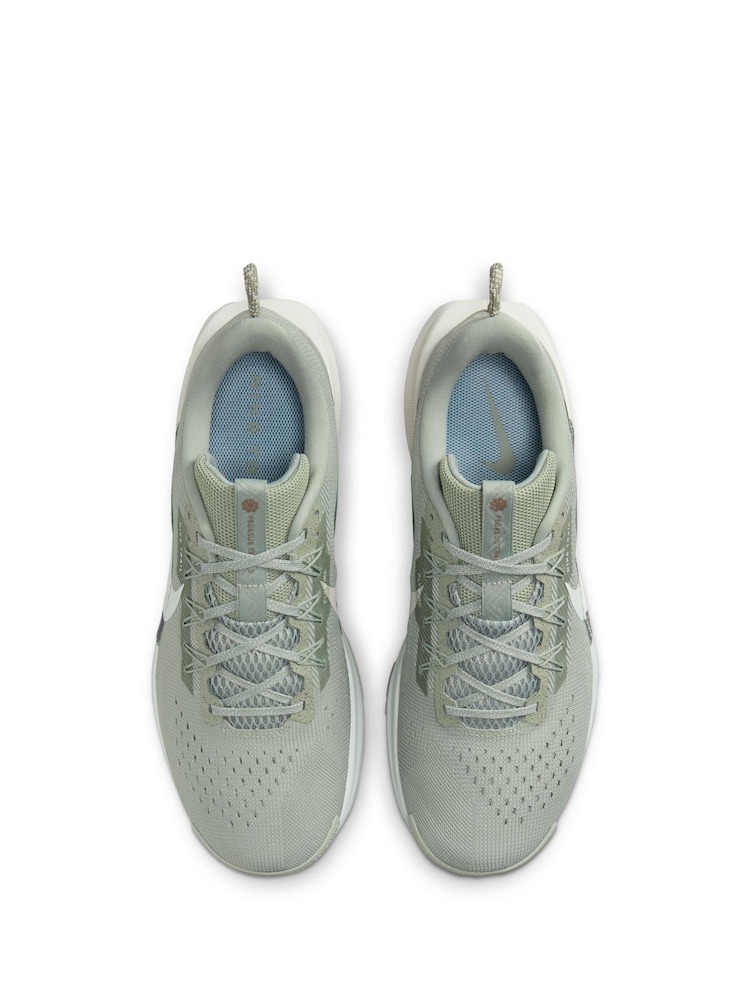Nike Aqua Blue Reactx Pegasus Trail 5 Running Trainers - Image 9 of 11