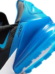 Nike Grey/Blue Air Max 270 Trainers - Image 10 of 11