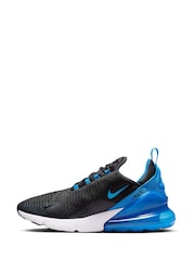 Nike Grey/Blue Air Max 270 Trainers - Image 2 of 11