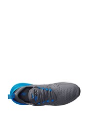 Nike Grey/Blue Air Max 270 Trainers - Image 5 of 11