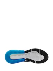 Nike Grey/Blue Air Max 270 Trainers - Image 6 of 11