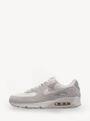 Nike Grey/White Air Max 90 Trainers - Image 2 of 9