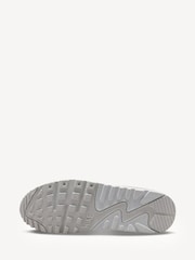 Nike Grey/White Air Max 90 Trainers - Image 6 of 9