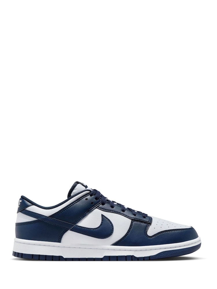 Nike Navy/White Dunk Low Retro Trainers - Image 1 of 10