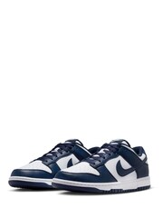Nike Navy/White Dunk Low Retro Trainers - Image 3 of 10